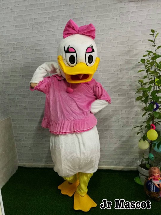 ชุดมาสคอตเป็ดโดนัลดั๊กชมพู