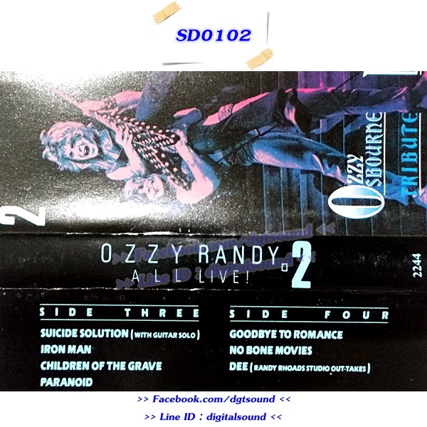 ขายเทปเพลง Ozzy Osbourne - Randy Rhoads อัลบั้ม Tribute LIVE 1+2