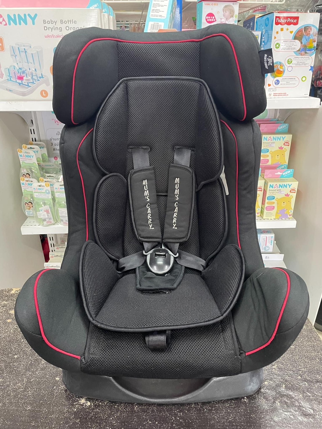 Mums carry คาร์ซีท Mums carry (เด็กแรกเกิด-7ขวบ) สภาพสวย 90% ซัพพอทแท้ครบชุด มือ2 ญี่ปุ่น