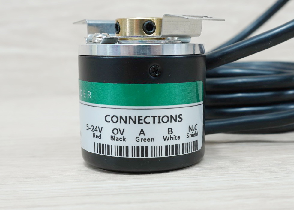 600P/R Rotary Encoder (GTK08-OC-RA600A-2M) for shaft 8mm, NPN, 5-24VDC, Cable 2M