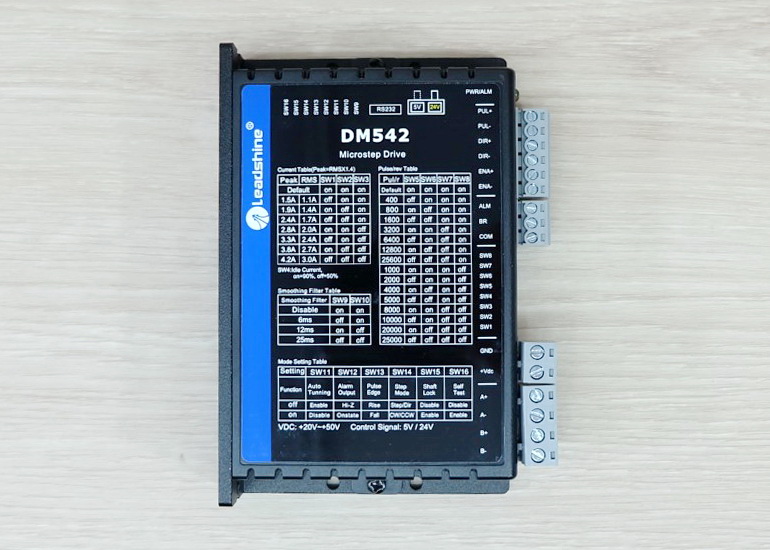 DM542 V3.0 (Leadshine) Microstep Driver Peak 4.2A, 20-50 VDC 2-phase (New)