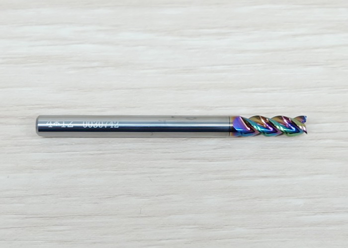 3-Flute DLC Coating 4x12x4mm 50L HRC60 High Efficiency End Mill, Shank 4MM