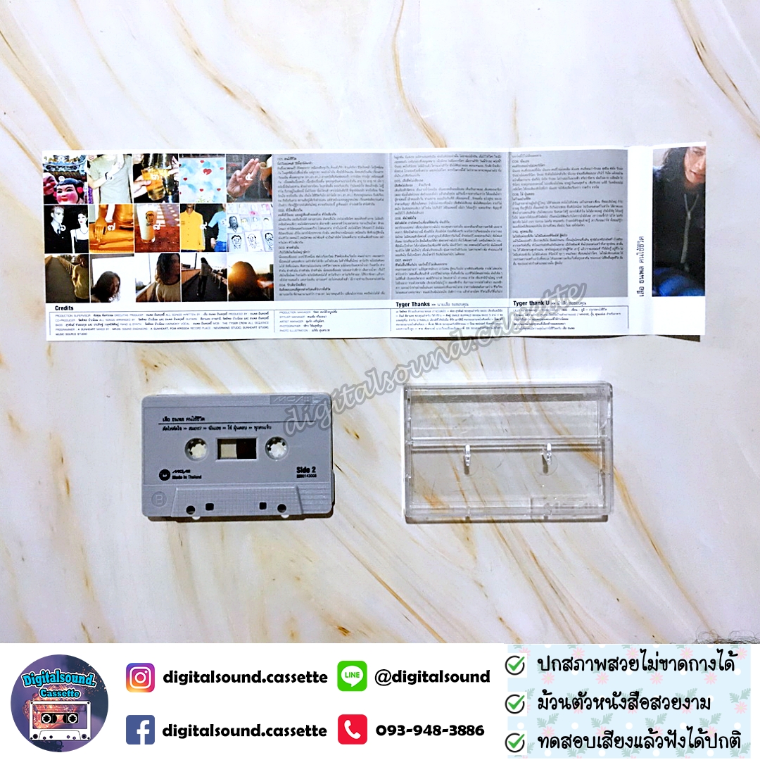 เทปเพลง เทปคาสเซ็ท เสือ ธนพล อินทฤทธิ์ อัลบั้ม คนใช้ชีวิต