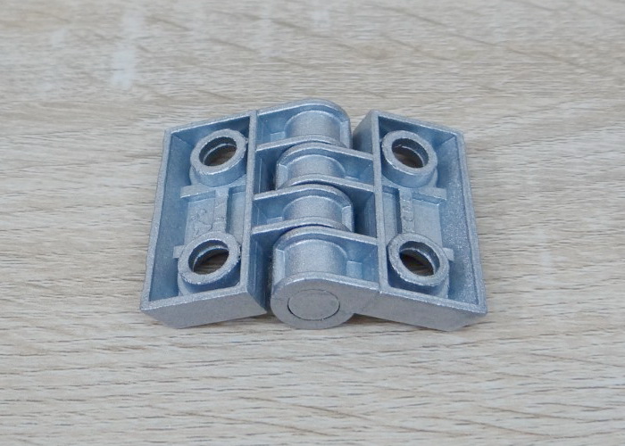 บานพับ Zinc Alloy Hinge for Alu-Profile 3030 ระยะรู 30x23 mm (สีเงิน)