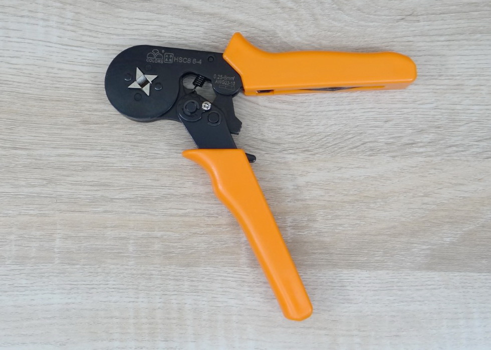 HSC8 6-4 คีมเข้าหัวสายไฟ 0.25-6 mm Tubular Terminal Crimper 23-10AWG