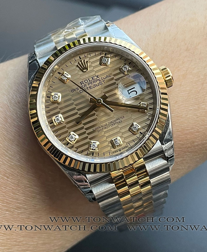ROLEX DATEJUST 36 MM. YELLOWGOLD VSF