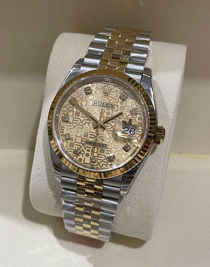 ROLEX DATEJUST 36 MM. YELLOWGOLD EWF