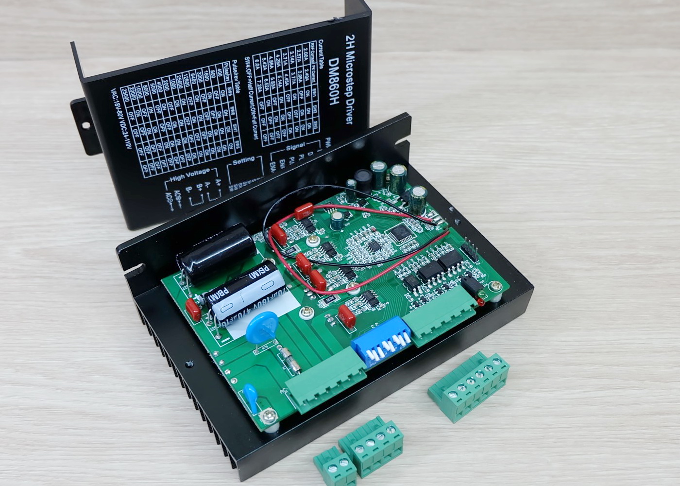 DM860H (Jiawen) Microstep Driver Peak 7.2A, 24-110 VDC / 18-80VAC 2-phase