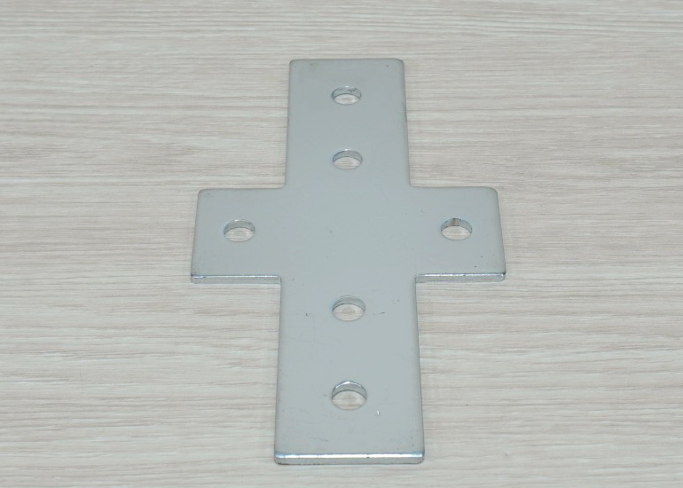 Cross Shaped Steel Joint Plate 6-Hole สำหรับ Series 40 Alu-Profile