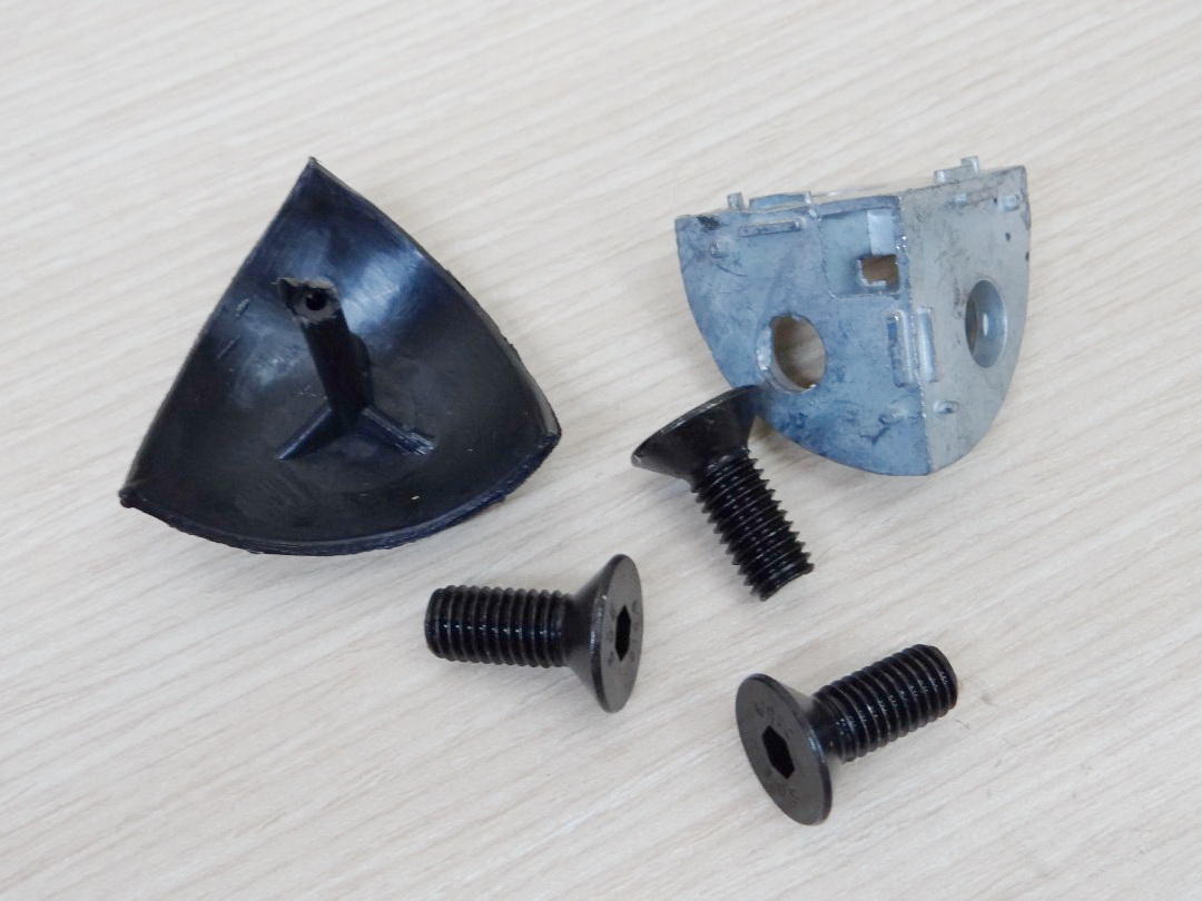 3 Ways Corner Bracket สำหรับ Alu Profile Series 30 + Plastic Cover + Screws M8x15 Taper Head