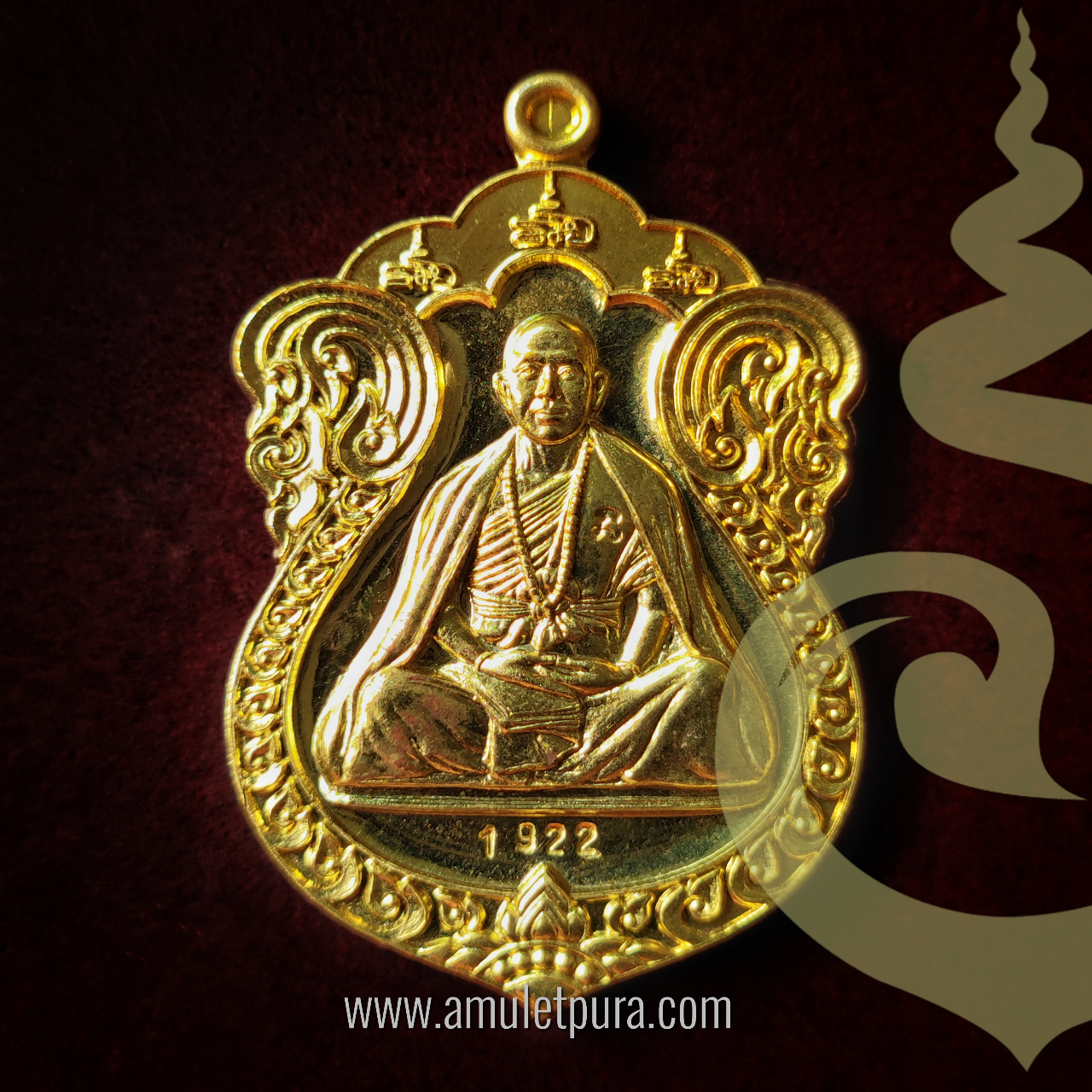 เหรียญเสมา รุ่นเจริญพร (เนื้อทองระฆัง) ปี55 ครูบาอริยชาติ วัดแสงแก้วโพธิญาณ จ.เชียงราย (มีโค้ด หมายเลข 1922)