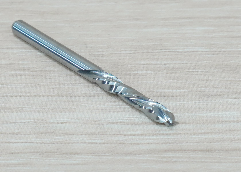 Double-Edged Compound Milling Cutter 3.175x3.175x17mm Blade Spiral Carbide เกรด 3A