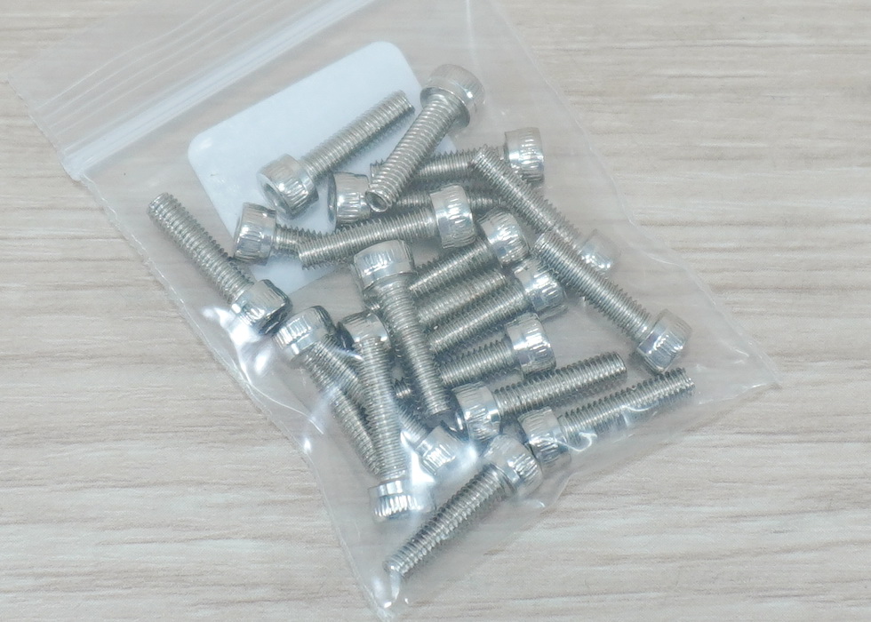 Hex Socket Cap Screw M3x12mm Nickel-plated (20ตัว/ถุง)