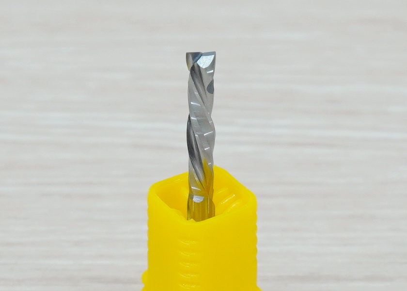 Double-Edged Compound Milling Cutter 3.175x3.175x17mm Blade Spiral Carbide เกรด 3A