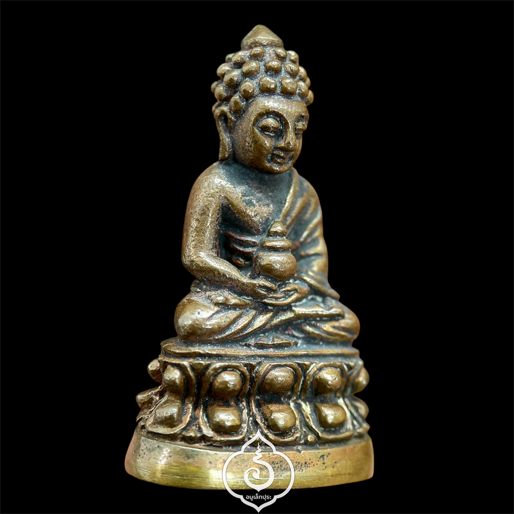 พระกริ่งนะโภคทรัพย์ สมเด็จธงชัย (พิมพ์หน้าอินเดีย เนื้อสัมฤทธิ์) ปี64 สมเด็จพระมหารัชมงคลมุนี วัดไตรมิตร กรุงเทพฯ (มีโค้ด หมายเลข2959)