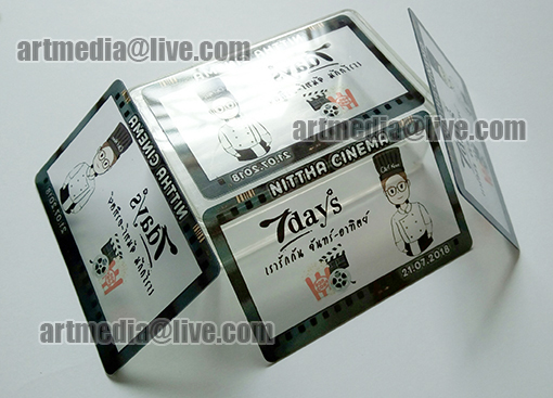 รับพิมพ์ Card Clear transparent นามบัตรใส