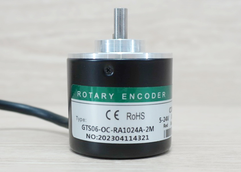 1024P/R Rotary Encoder (GTS06-OC-RA1024A-2M) Shaft 6mm, NPN, 5-24VDC, Cable 2M