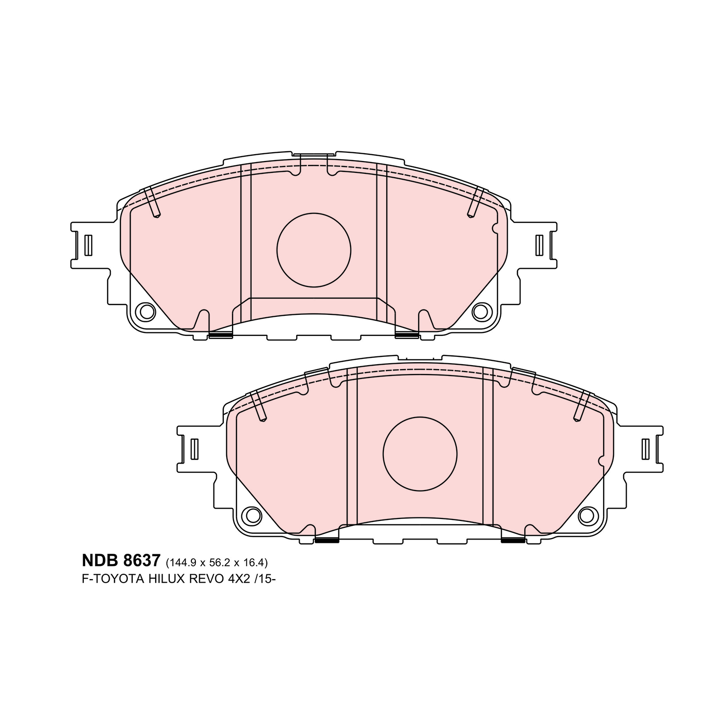 ผ้าเบรค Nexzter ProSpec - Innova Crysta ปี 16-23 (หน้า)