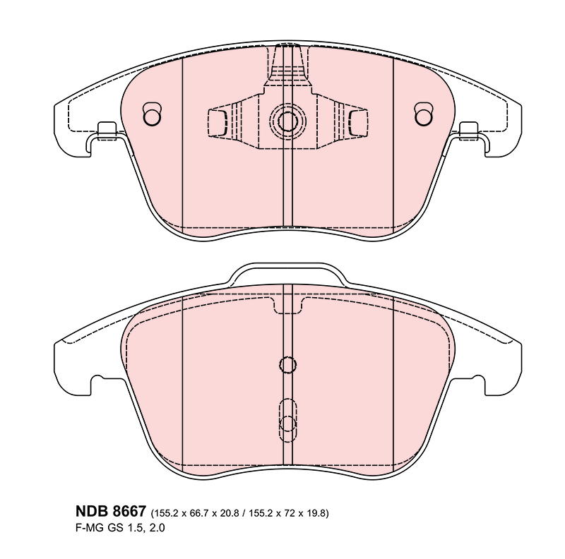 ผ้าเบรค Nexzter Mu Spec / MG GS (หน้า)