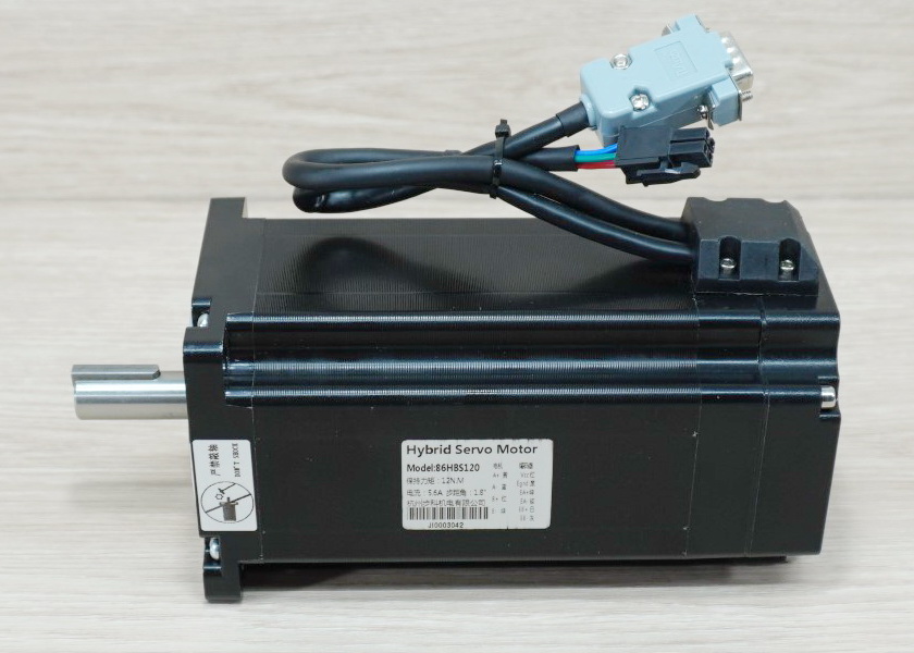 Hybrid Closed-Loop Stepper Motor (Nema34) 86HBS120 แรงบิด 12N.m 5.6A Shaft 14mm + HBS860H Driver
