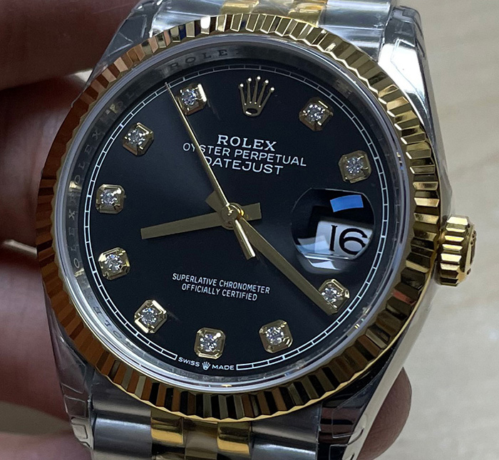 ROLEX DATEJUST 36 MM. YELLOWGOLD VSF