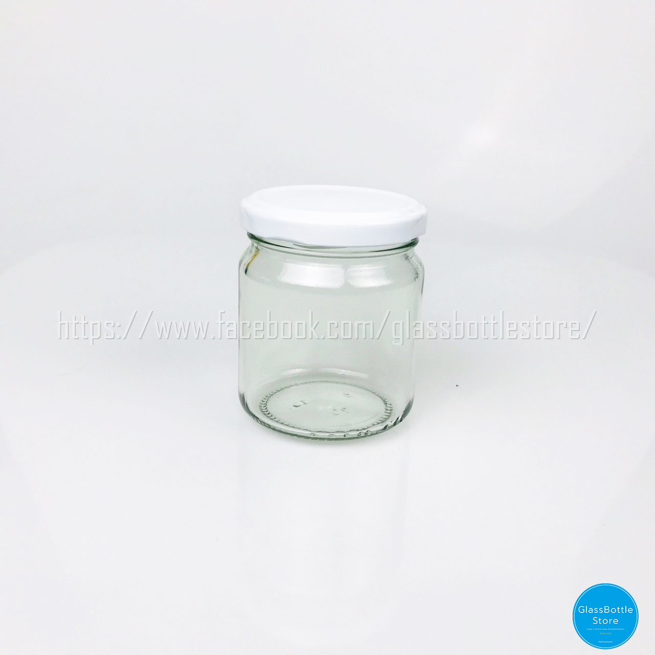 ขวดแก้ว กระปุกอาหาร 210ml(7oz) ฝาเกลียวล็อคสีขาว