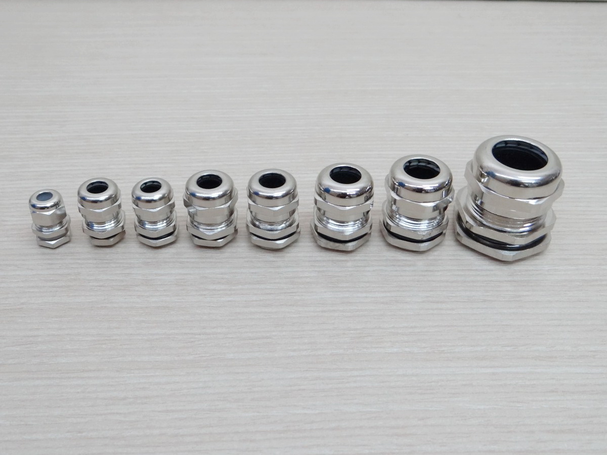 M18x1.5 Waterproof Cable Glands Connector (Nickel Brass Metal)