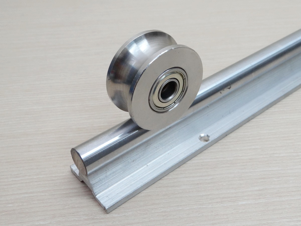 304 stainless steel 16mm U groove type ball bearing roller wheel Bore 10mm