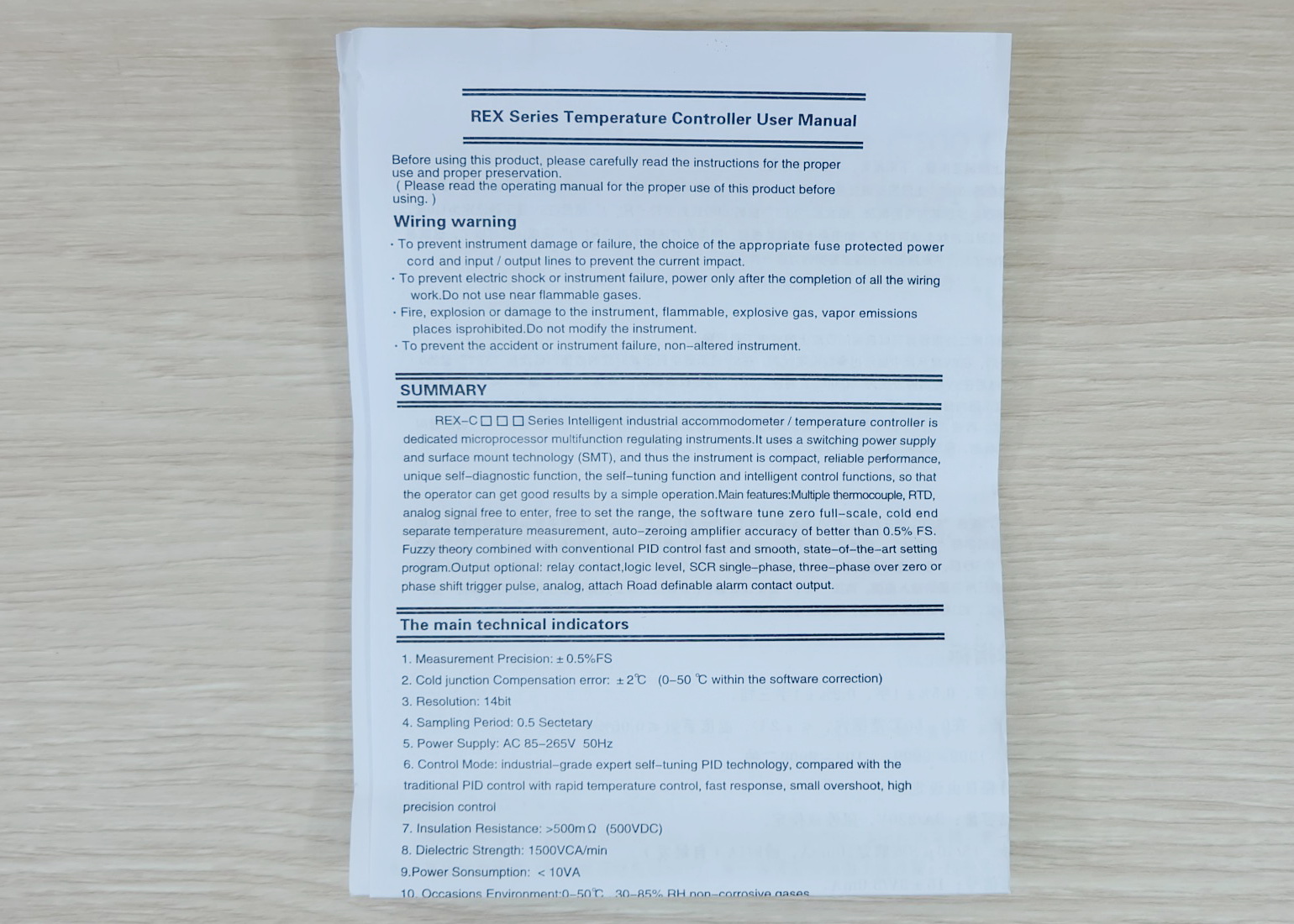 เครื่องควบคุมอุณหภูมิระบบ PID รุ่น REX-C100FK02-V*AN (240V/50HZ) + Thermocouple 0 to 400 °c