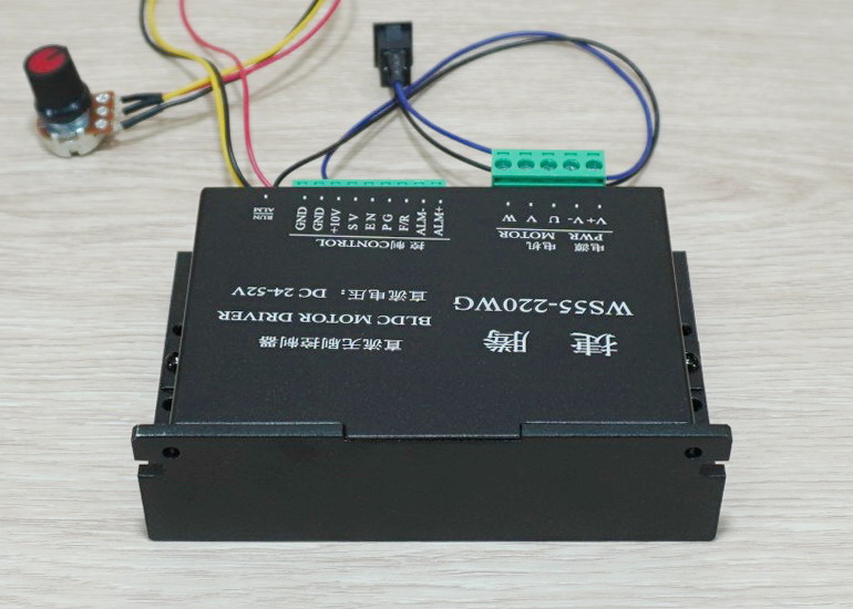600W ER11 Brushless Spindle DC Motor (Max.9000rpm) + WS55-220WG Brushless DC Motor Driver 48V 600W