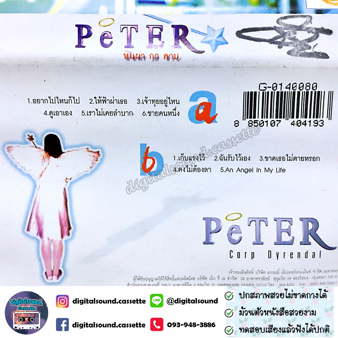 เทปคาสเซ็ท ปีเตอร์ คอร์ป ไดเรนดัล Peter Corp Dyrendal อัลบั้ม หิน ผา กา ดาบ ชายคนหนึ่ง
