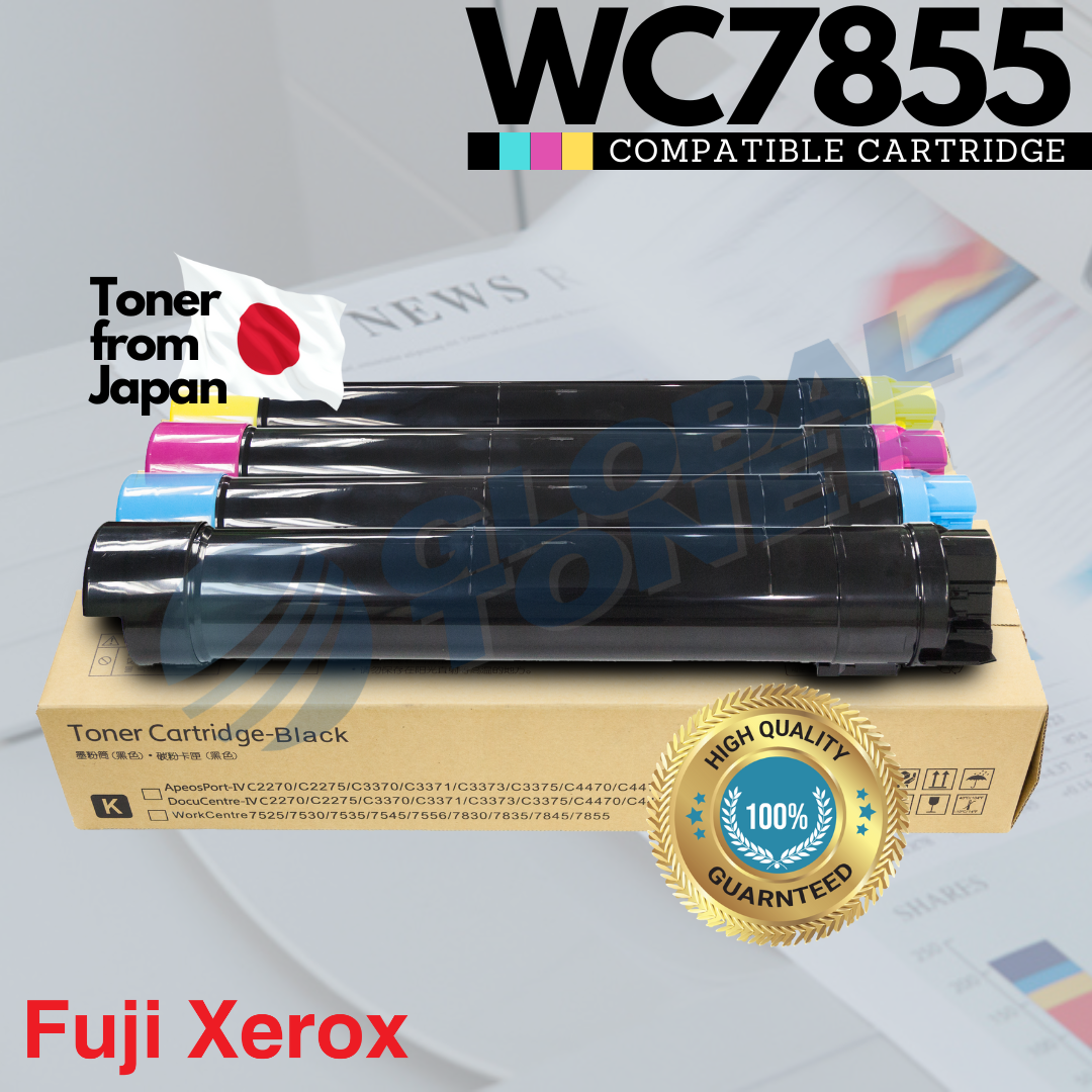 ตลับหมึก หลอดหมึก พร้อมชิพ Fuji-Xerox WC 7525 7535 7835 7855 โซน NA/W.EU ผงหมึกผลิตจากญี่ปุ่น