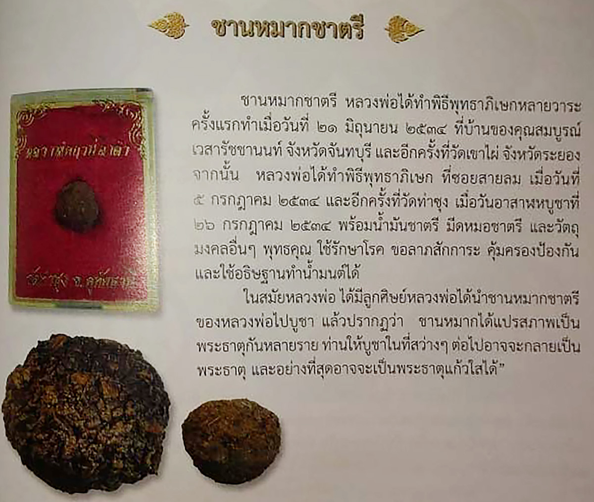 ชานหมากชาตรี ปี34 หลวงพ่อฤาษีลิงดำ วัดท่าซุง จ.อุทัยธานี