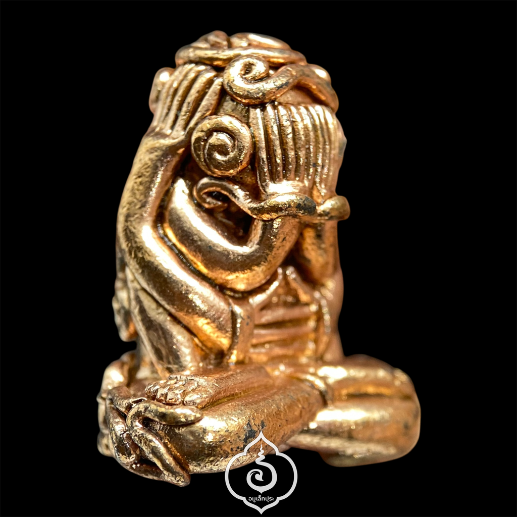 พระปิดตายันต์ยุ่ง แร่เศรษฐี (เนื้อทองแดงเถื่อนผสมแร่บางม่วง) ปี55 หลวงปู่ทองย้อย วัดอัมพวัน จ.นนทบุรี