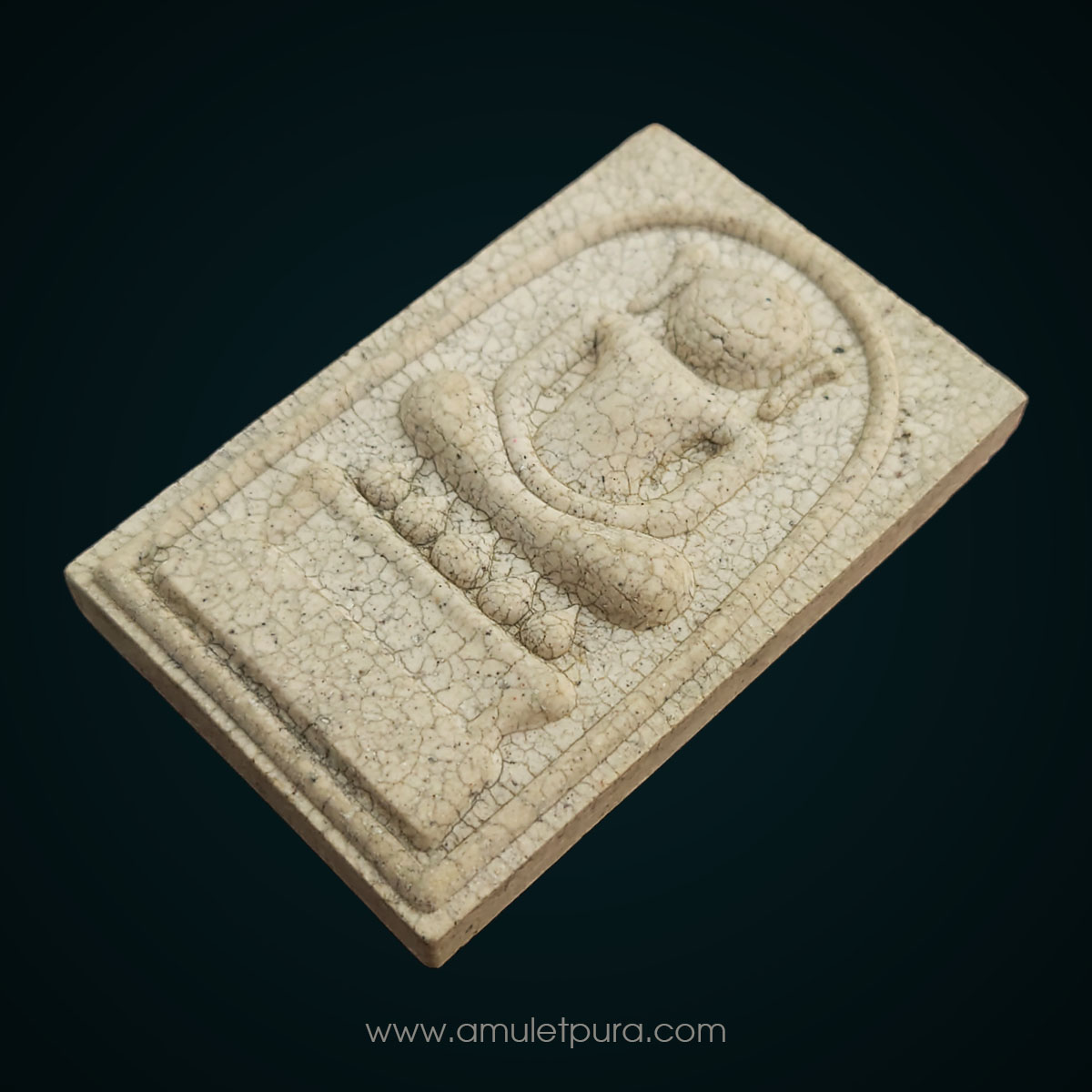 พระสมเด็จทรงไกเซอร์ รุ่นของดีสมเด็จโต หลังฝังพลอยเสก ปี53 วัดอรุณราชวราราม กรุงเทพฯ (พร้อมกรอบสแตนเลส มีโค้ดกำกับ)