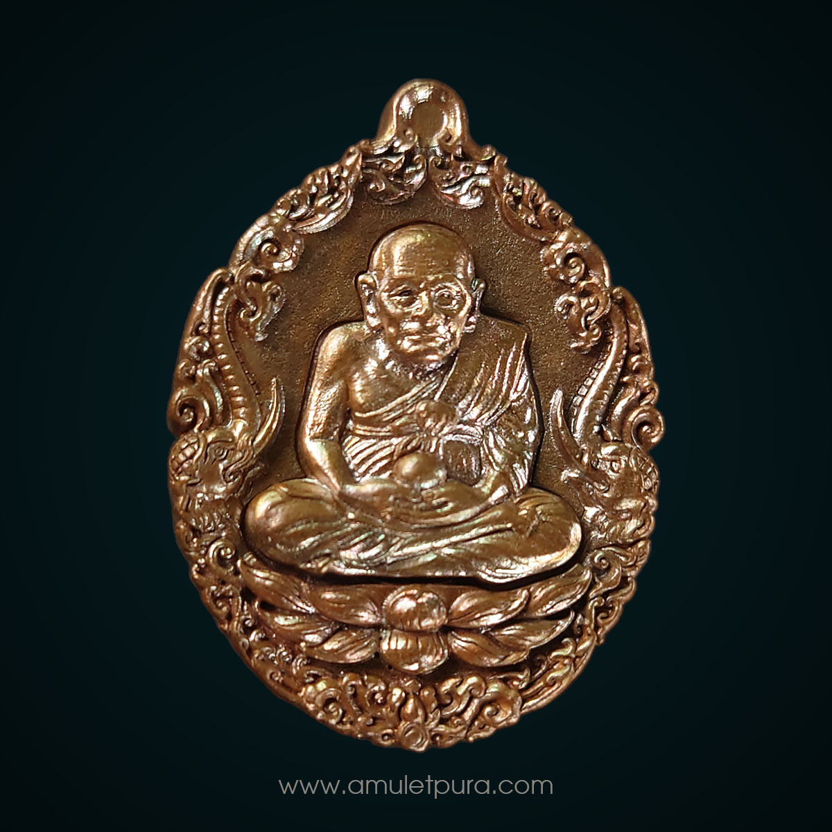 เหรียญหล่อหลวงปู่ทวดบรรจุกริ่ง เนื้อทองแดงผิวไฟ รุ่นเปิดโลกเศรษฐี58 วัดพระมหาธาตุฯ จ.นครศรีธรรมราช (ตอกโค้ด หมายเลข 1518)