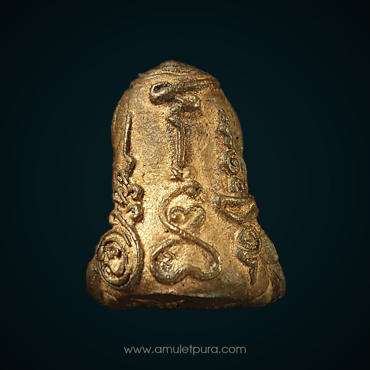 พระปิดตายันต์ยุ่ง รุ่นแรก ไปดี - มีโชค เนื้อนวโลหะเต็มสูตร ปี37 หลวงพ่อเมี้ยน วัดโพธิ์กบเจา จ.พระนครศรีอยุธยา(ตอกโค้ดด้านหลัง)