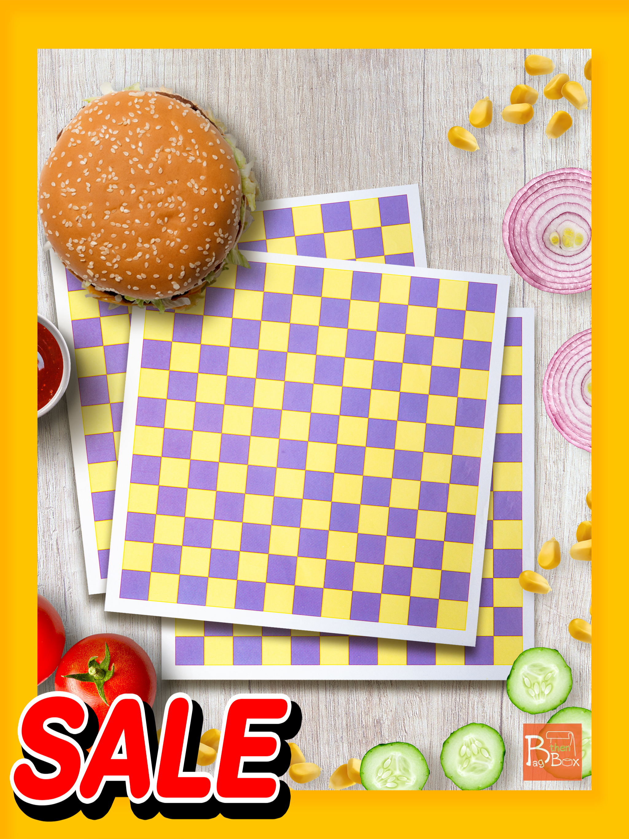 กระดาษห่อเบอร์เกอร์,แซนด์วิช,ขนม,กระดาษห่ออาหาร, ฟู้ดเกรด เคลือบ PE BTB WRAP 5