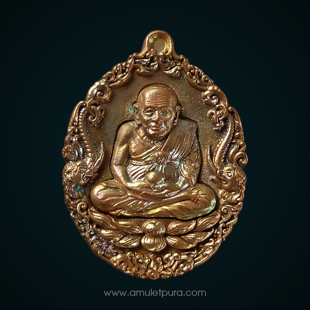 เหรียญหล่อหลวงปู่ทวดบรรจุกริ่ง เนื้อทองแดงผิวไฟ รุ่นเปิดโลกเศรษฐี58 วัดพระมหาธาตุฯ จ.นครศรีธรรมราช (ตอกโค้ด หมายเลข 1873)