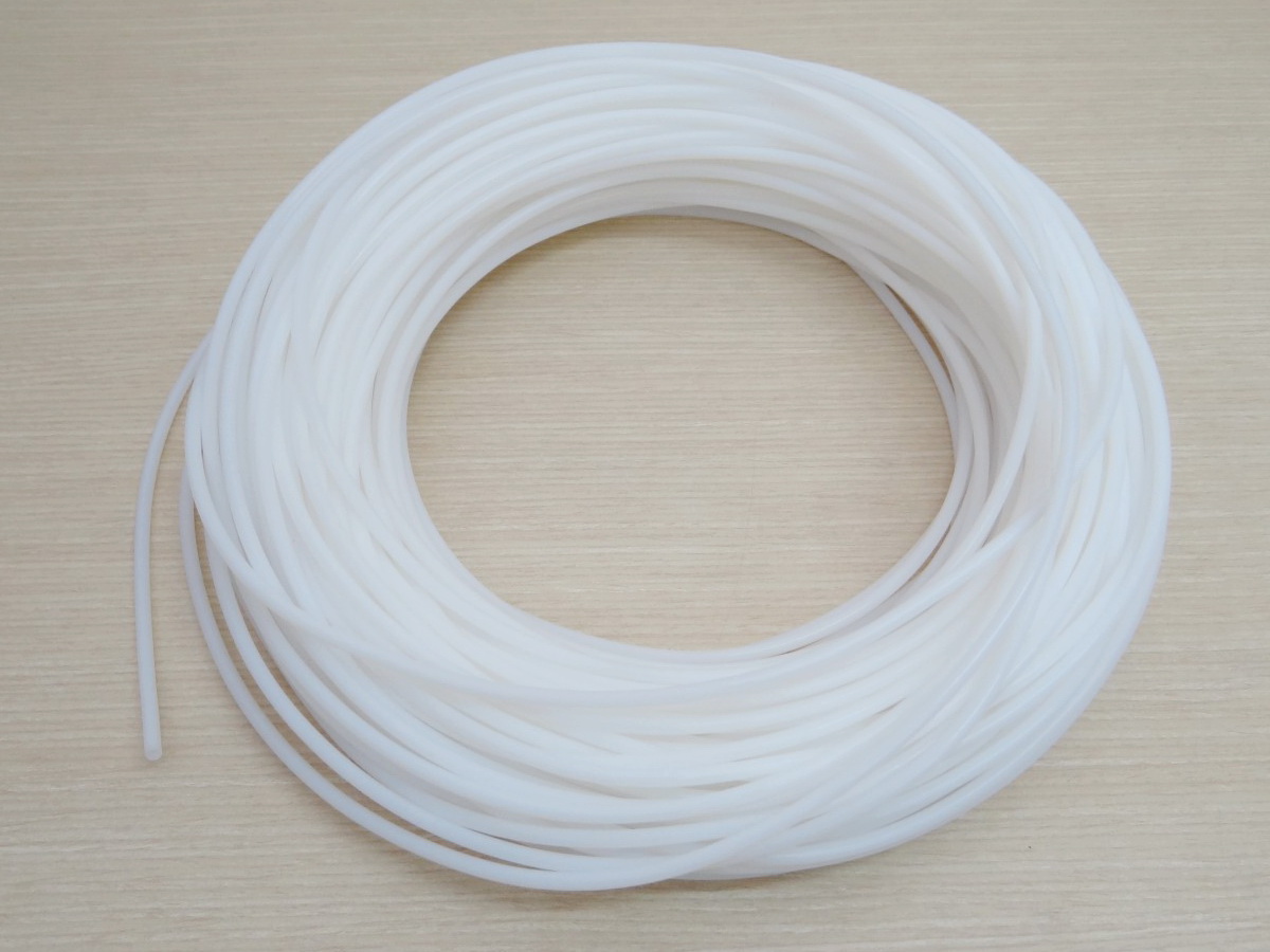 PTFE (สีขาว) Teflon Tubes ID 2mm, OD 4.1mm (ราคา/1เมตร)
