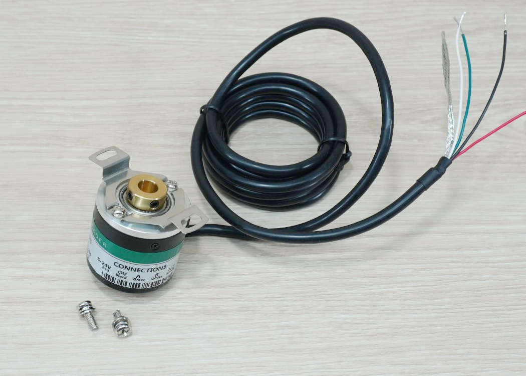 600P/R Rotary Encoder (GTK08-OC-RA600A-2M) for shaft 8mm, NPN, 5-24VDC, Cable 2M