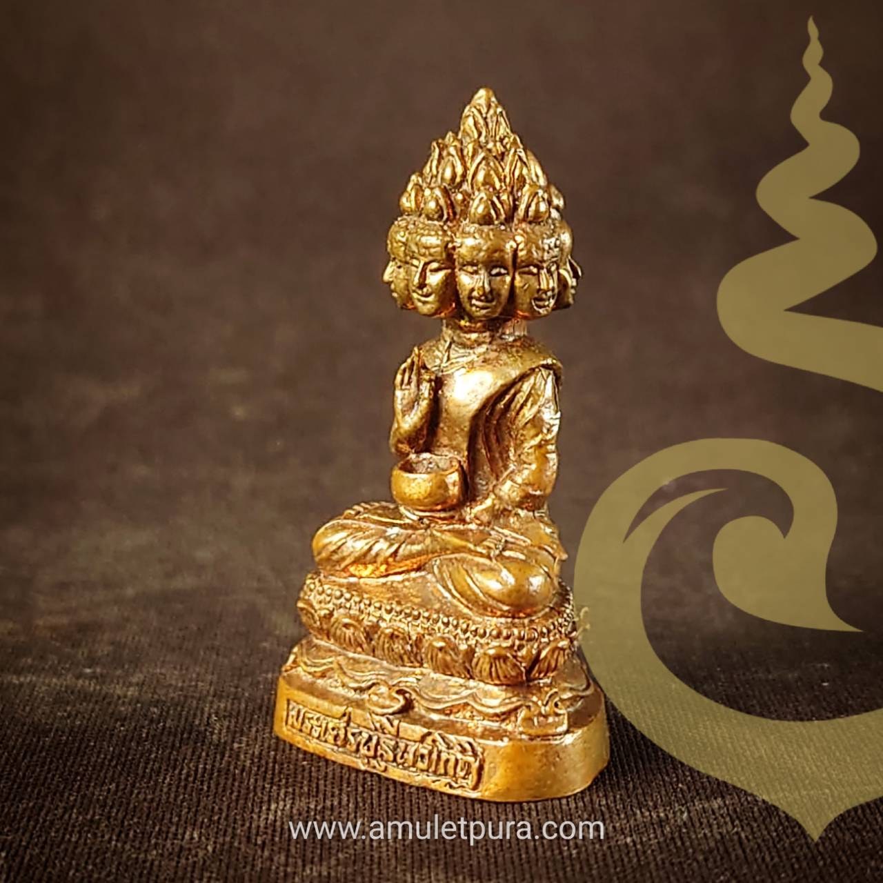 พระเศรษฐีนวโกฏิ (เนื้อสัตตโลหะ) รุ่นประทานพรร่ำรวย ปี52 หลวงปู่คำบุ วัดกุดชมภู จ.อุบลราชธานี (ใต้ฐานอุดผงพุทธคุณ มีโค้ด และหมายเลขกำกับ)