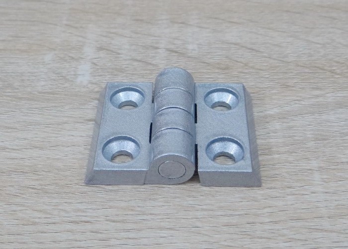 บานพับ Zinc Alloy Hinge for Alu-Profile 3030 ระยะรู 30x23 mm (สีเงิน)