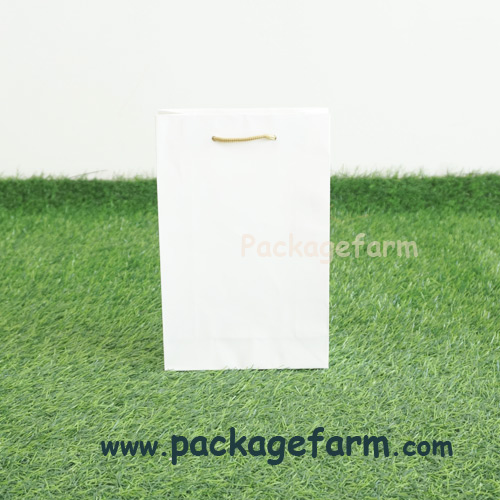 ถุงกระดาษอาร์ตขาว เบอร์ 8 ขนาด 6" x 9" x 2"1/4