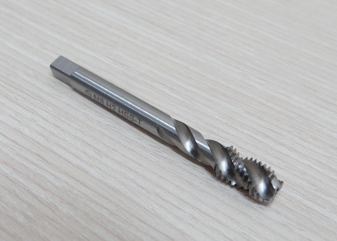Spiral Flute Tap M8 x 1.25 HSS screw tap