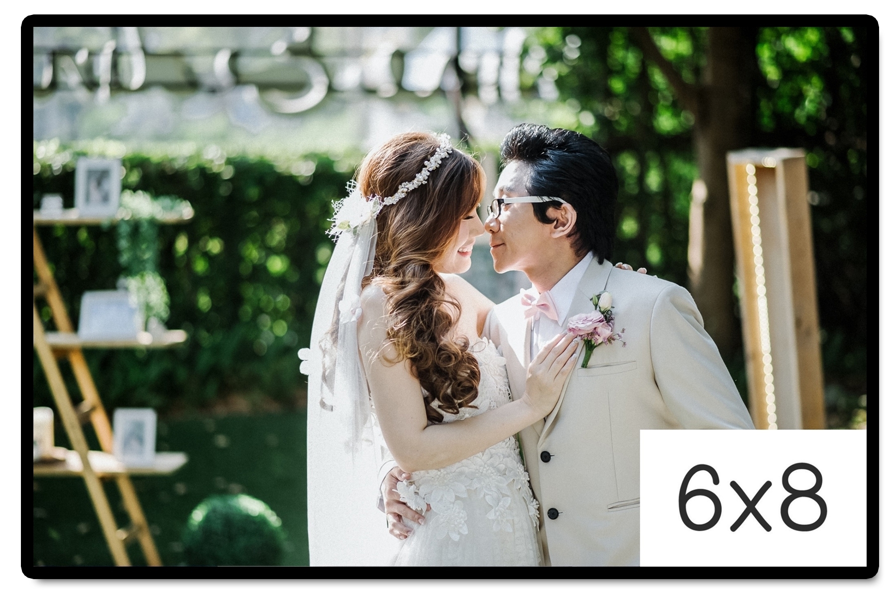 กรอบรูปแต่งงาน รูปภาพกรอบลอย ขนาด 6x8