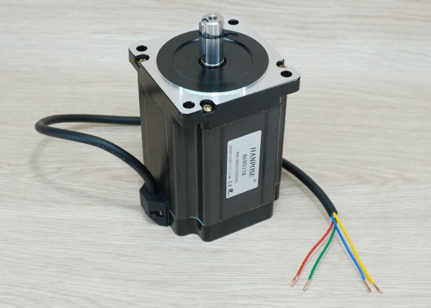 HANPOSE - Stepper Motor (Nema34) แรงบิด 8N.m 6A Shaft 14mm (86HS118)
