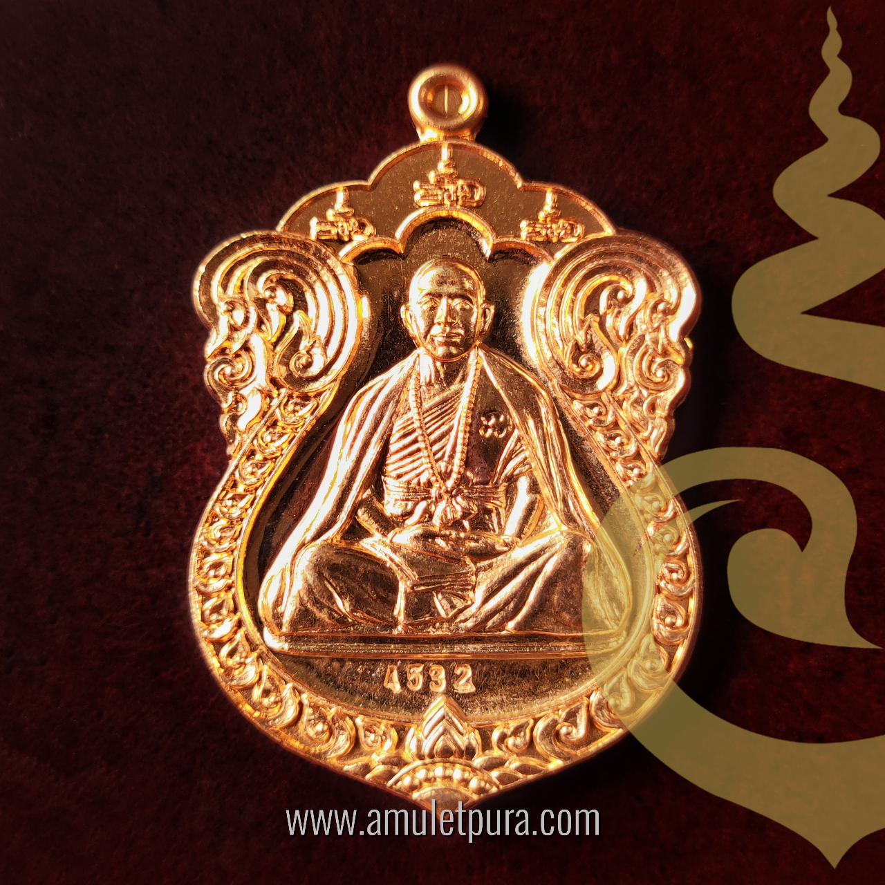 เหรียญเสมา รุ่นเจริญพร (เนื้อทองแดง) ปี55 ครูบาอริยชาติ วัดแสงแก้วโพธิญาณ จ.เชียงราย (มีโค้ด หมายเลข 4532)