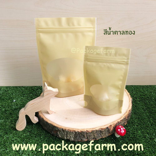 ซองซิปตั้งได้ก้นโค้ง หน้าต่างวงรี (แอนกี้ใหญ่)