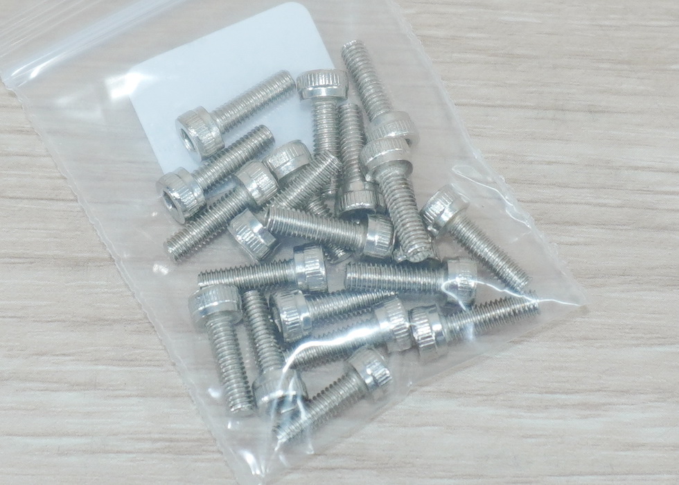 Hex Socket Cap Screw M3x10mm Nickel-plated (20ตัว/ถุง)
